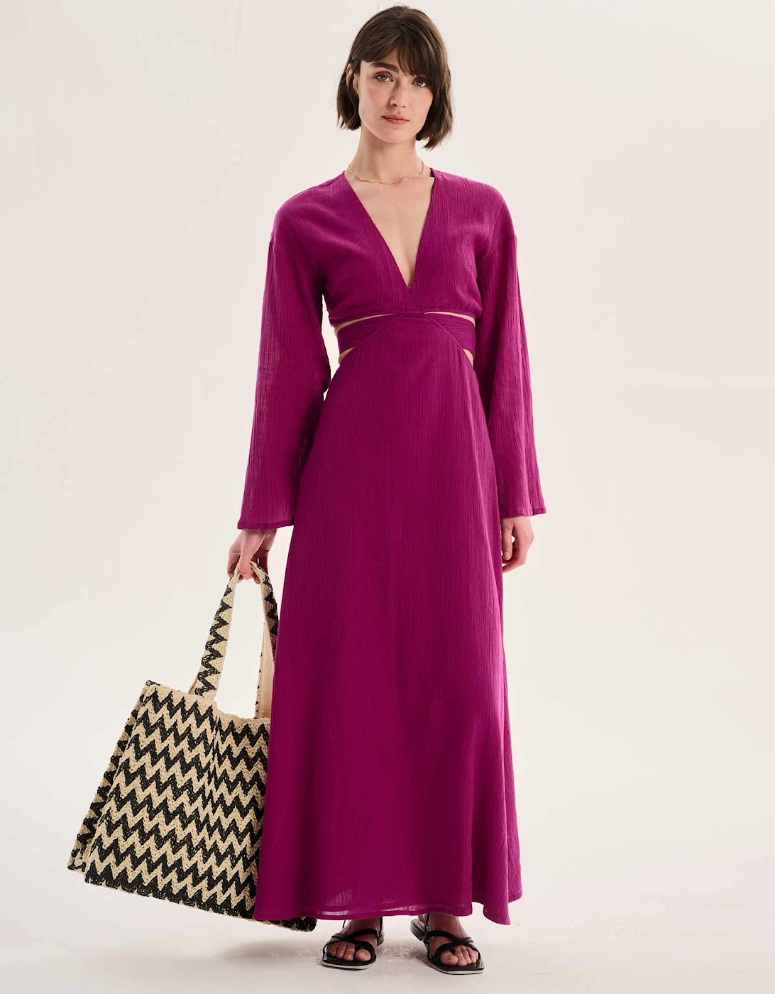 Orla Cut Out Maxi Dress in Purple, 7 of 6