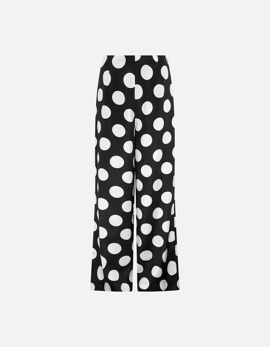 Lynx Satin Wide Leg Spot Print Trouser