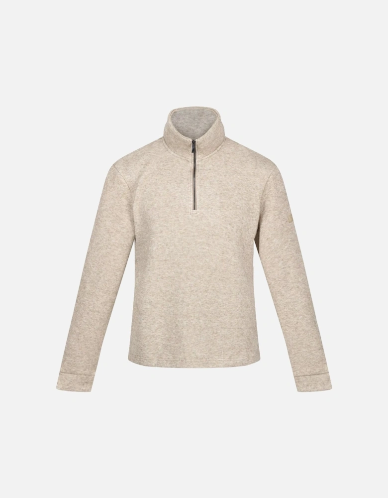 Mens Lanchester Marl Quarter Zip Fleece Top