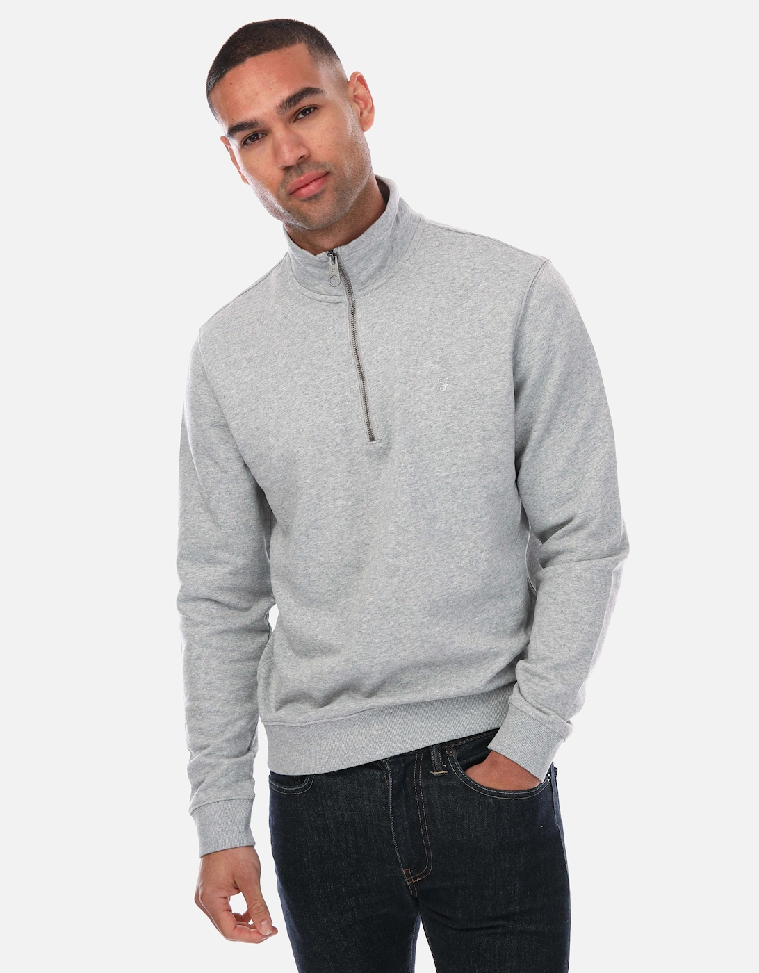 Mens Aintree Organic Half Zip Sweatshirt, 5 of 4