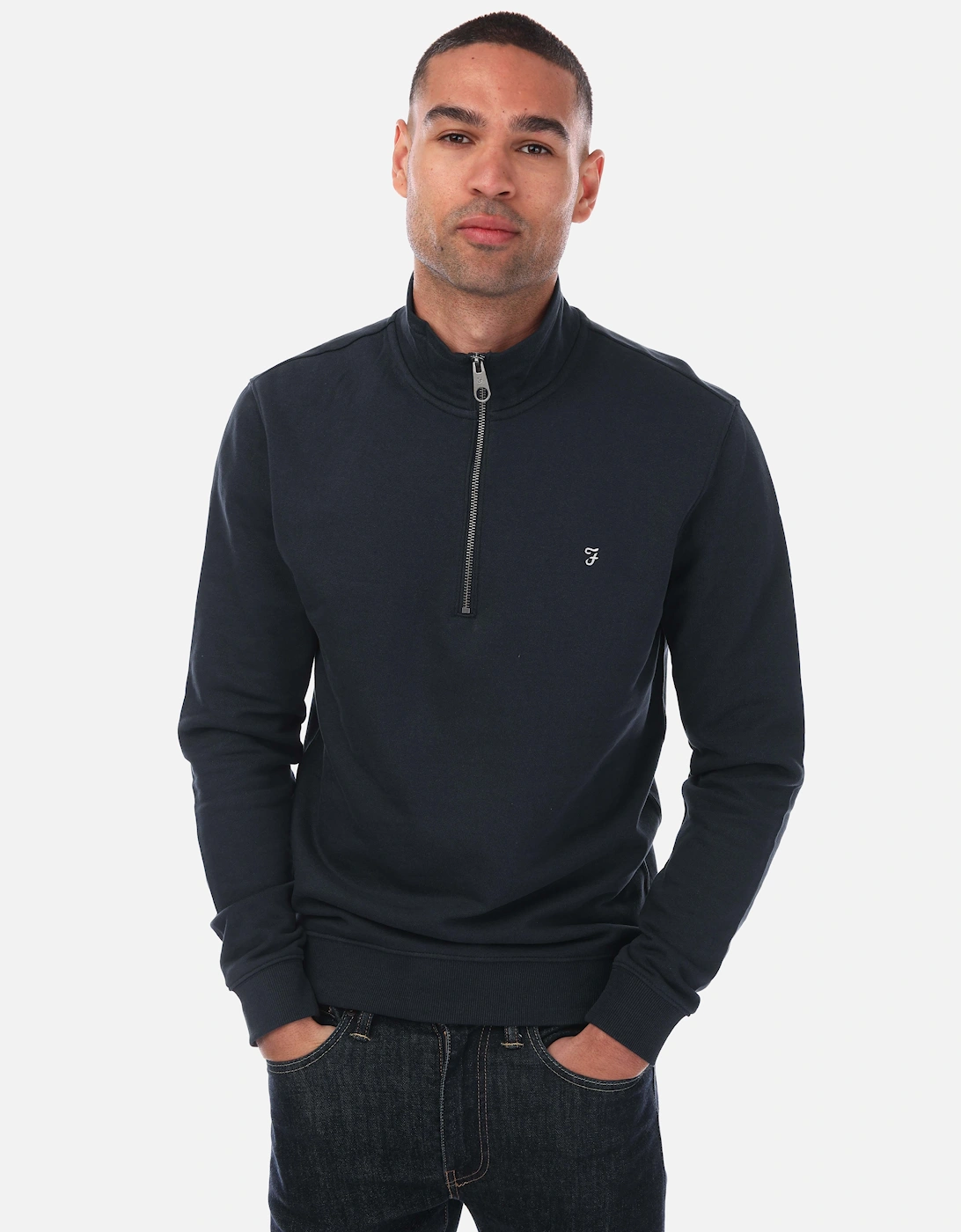 Mens Aintree 1/4 Zip Sweat, 5 of 4