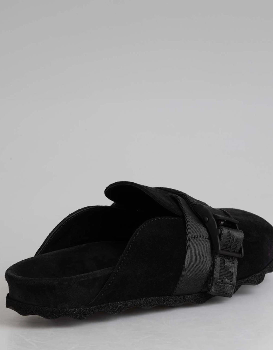 Suede Industrial Belt Sabot Shoes