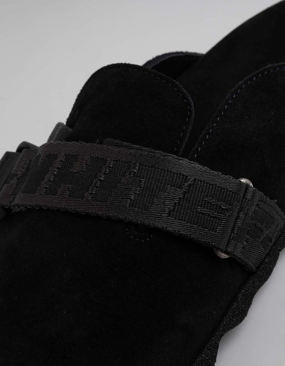 Suede Industrial Belt Sabot Shoes