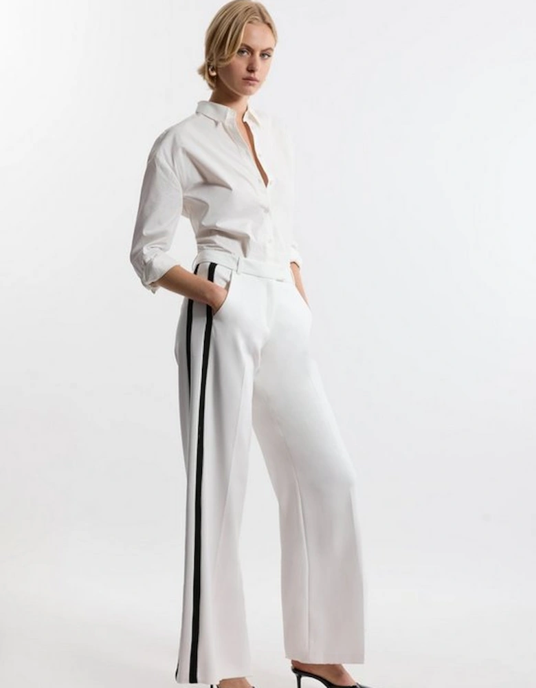 Tailored Stretch Tipped Kick Flare Trousers