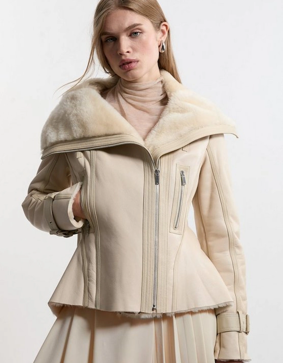 Shearling High Low Jacket, 5 of 4