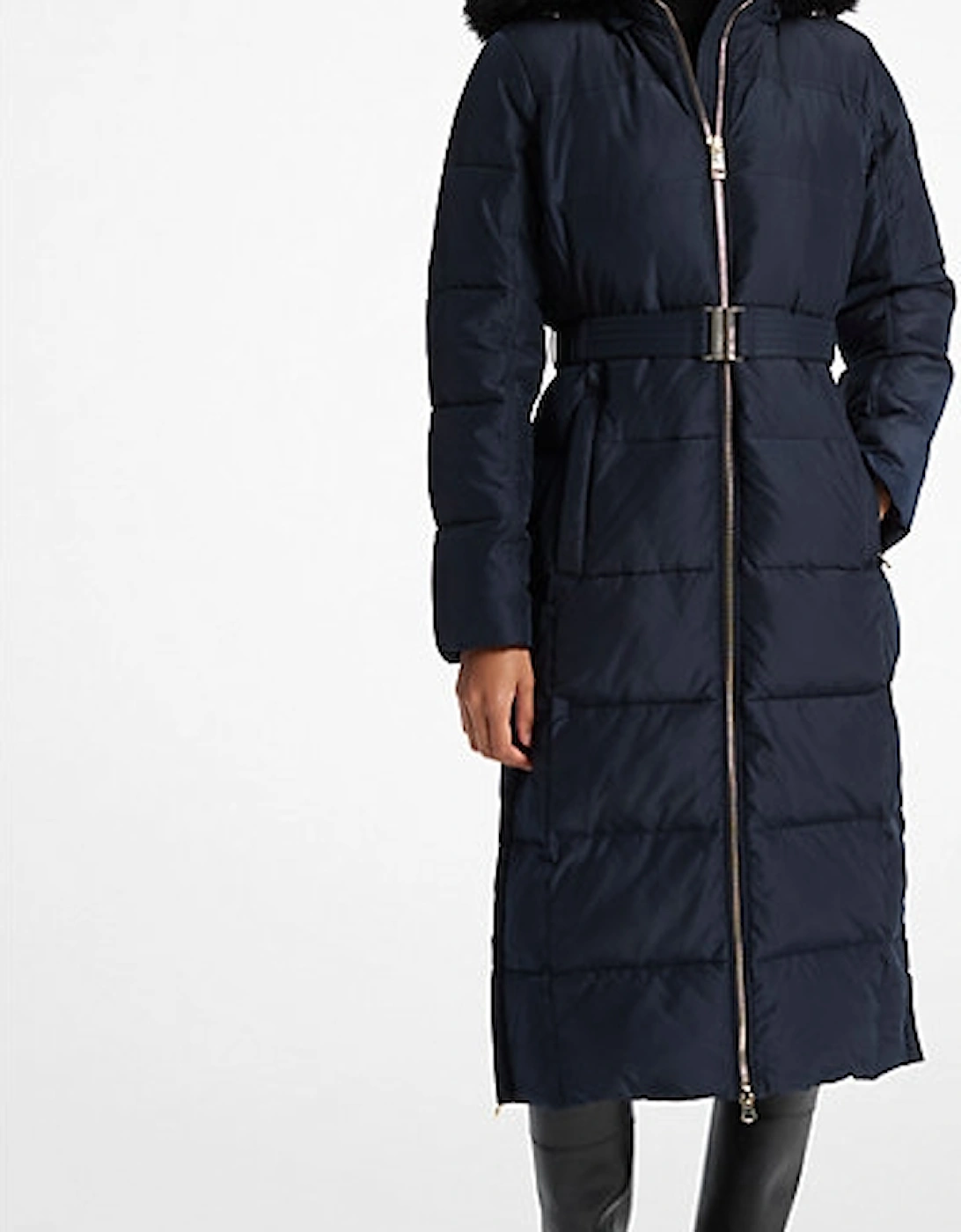 Faux Fur Trim Quilted Puffer Coat, 3 of 2