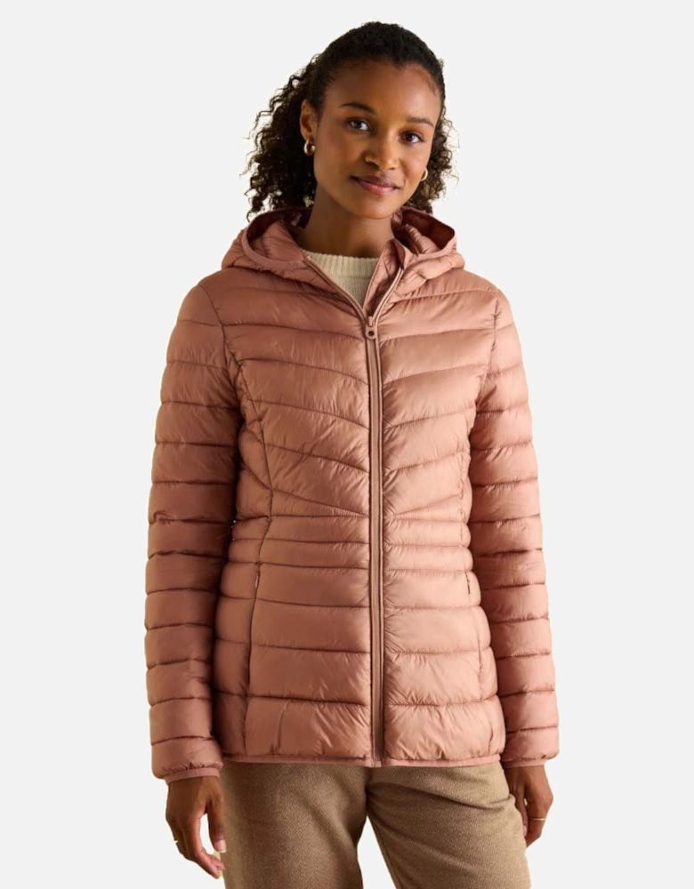 Womens Kenley Full Zip Quilted Hooded Coat