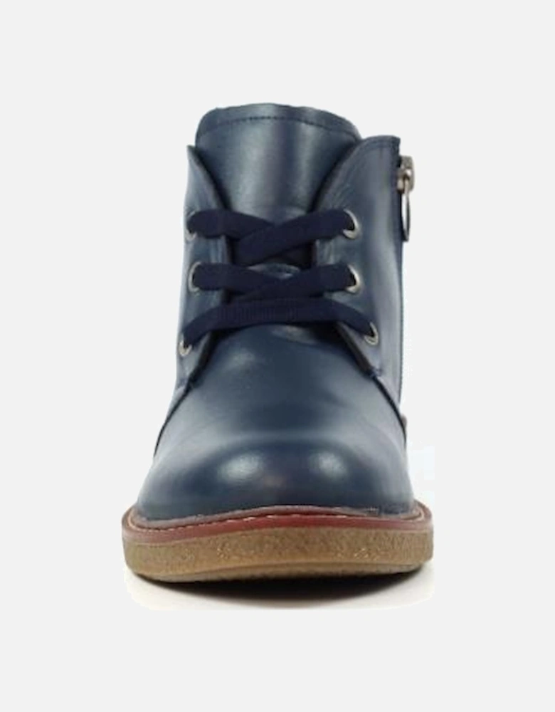 Claire II Navy Leather Boot GLR014