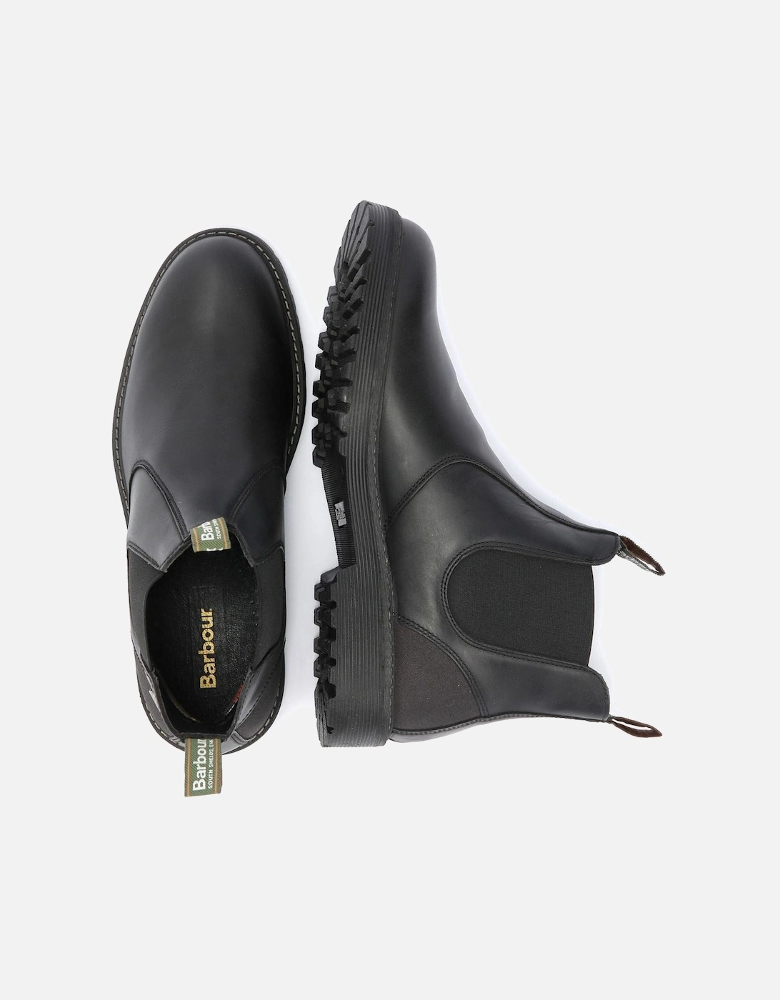 Patton Leather Men's Black Chelsea Boots