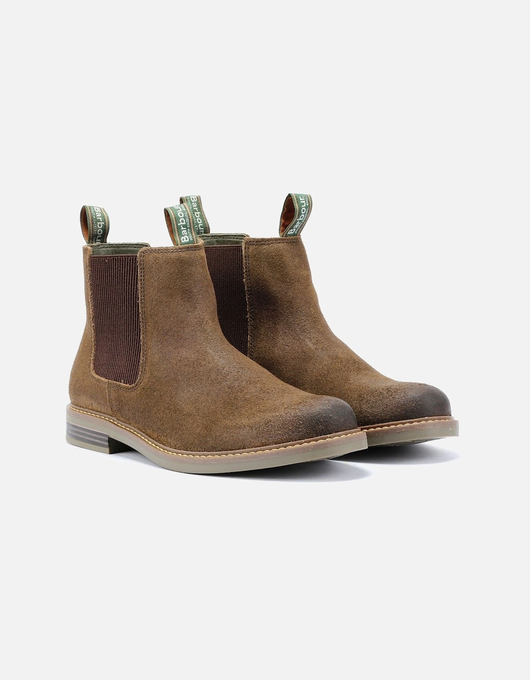 Farsley Suede Men's Khaki Chelsea Boots, 9 of 8