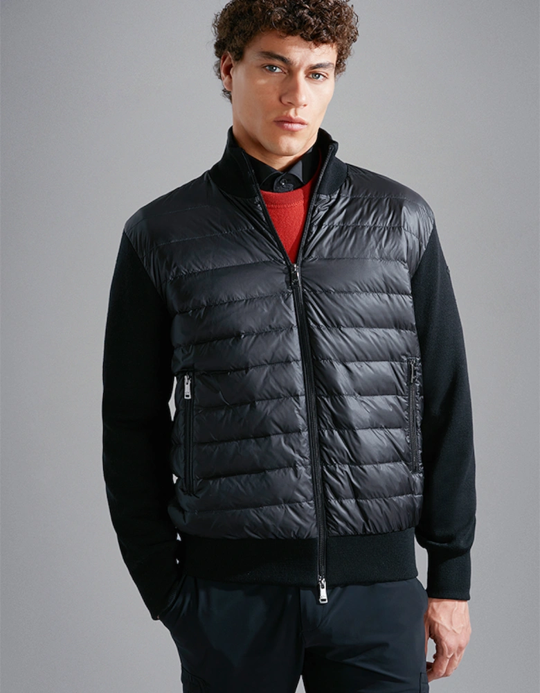 Men's Hybrid Wool and Nylon Cardigan Jacket