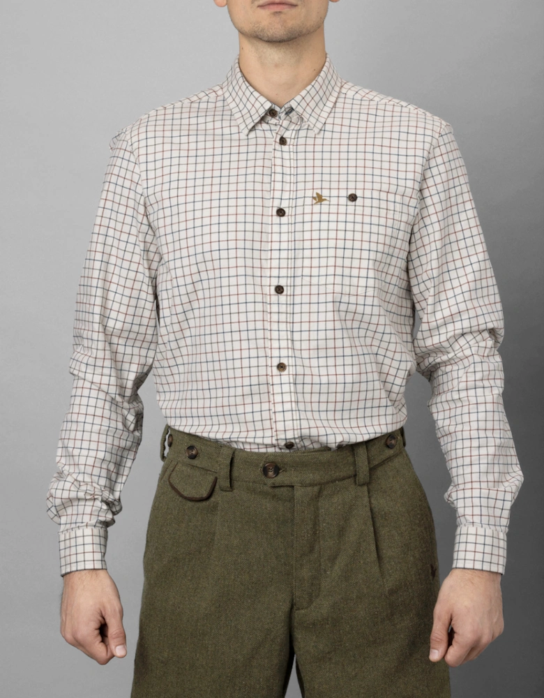 Men's Oxford Shooting Shirt Grape Leaf/Terracotta Check