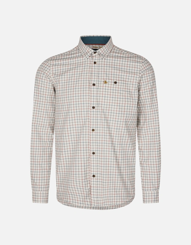 Men's Oxford Shooting Shirt Grape Leaf/Terracotta Check