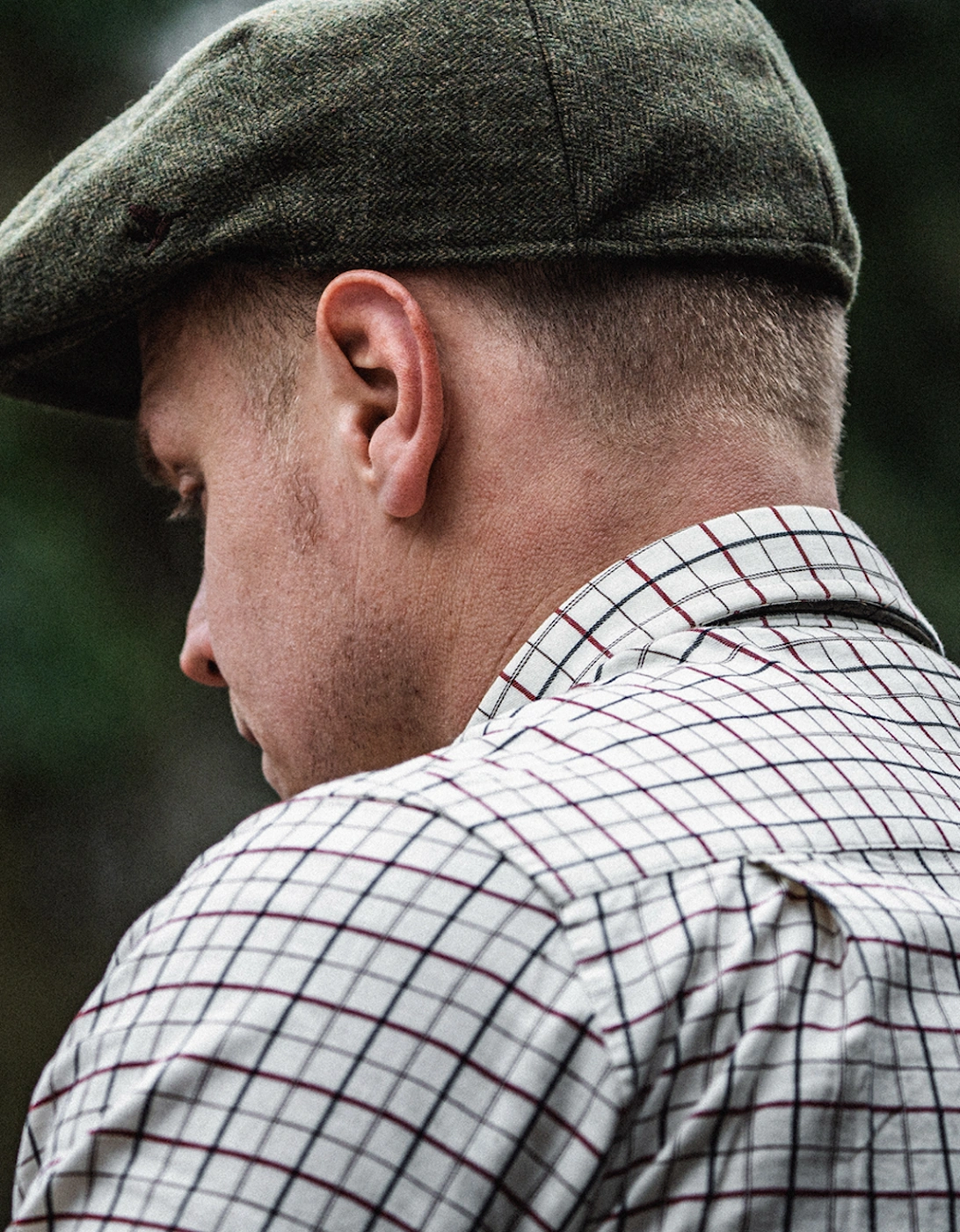 Men's Oxford Shooting Shirt Grape Leaf/Terracotta Check