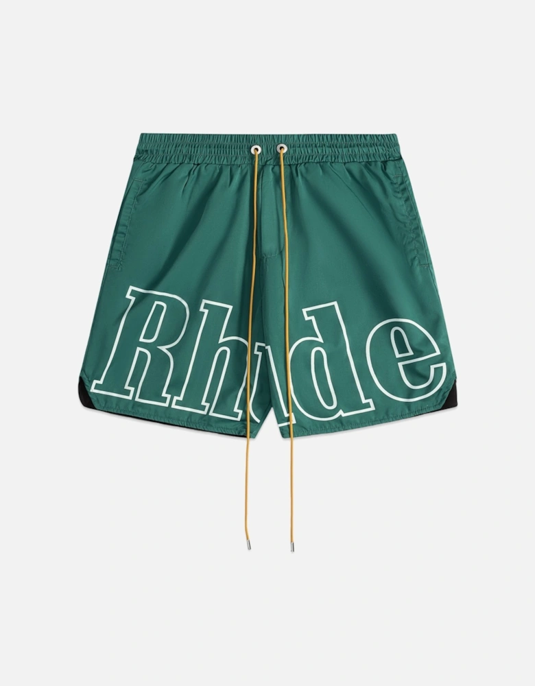 Logo Track Shorts Green