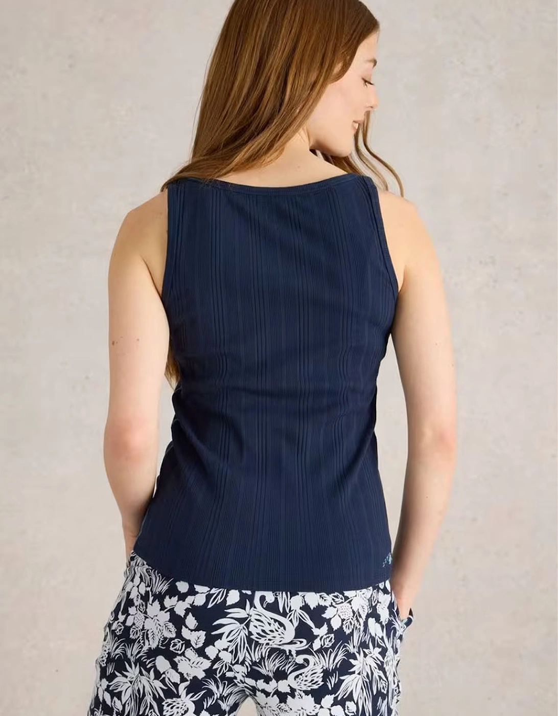 Women's Hailey Henley Jersey Vest Dark Navy