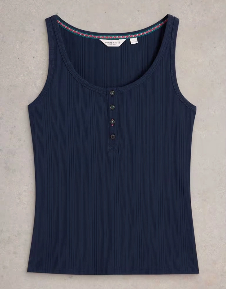 Women's Hailey Henley Jersey Vest Dark Navy