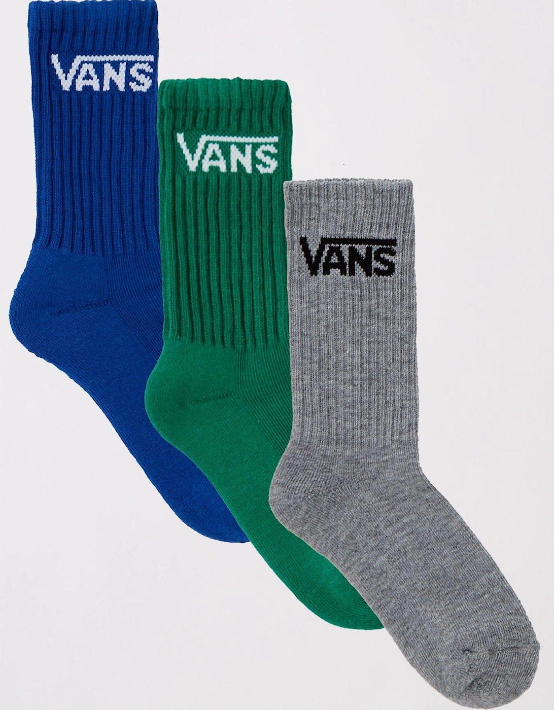 Kid's Classic Crew Sock 3pk - Green, 5 of 4