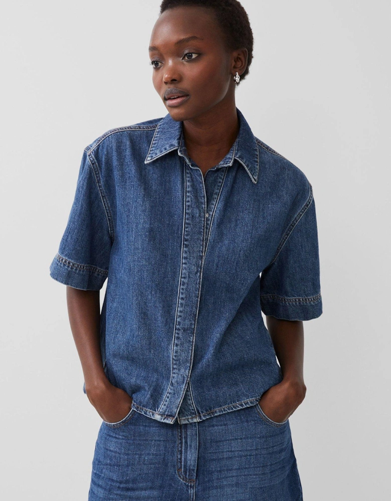 Denim Short Sleeve Shirt