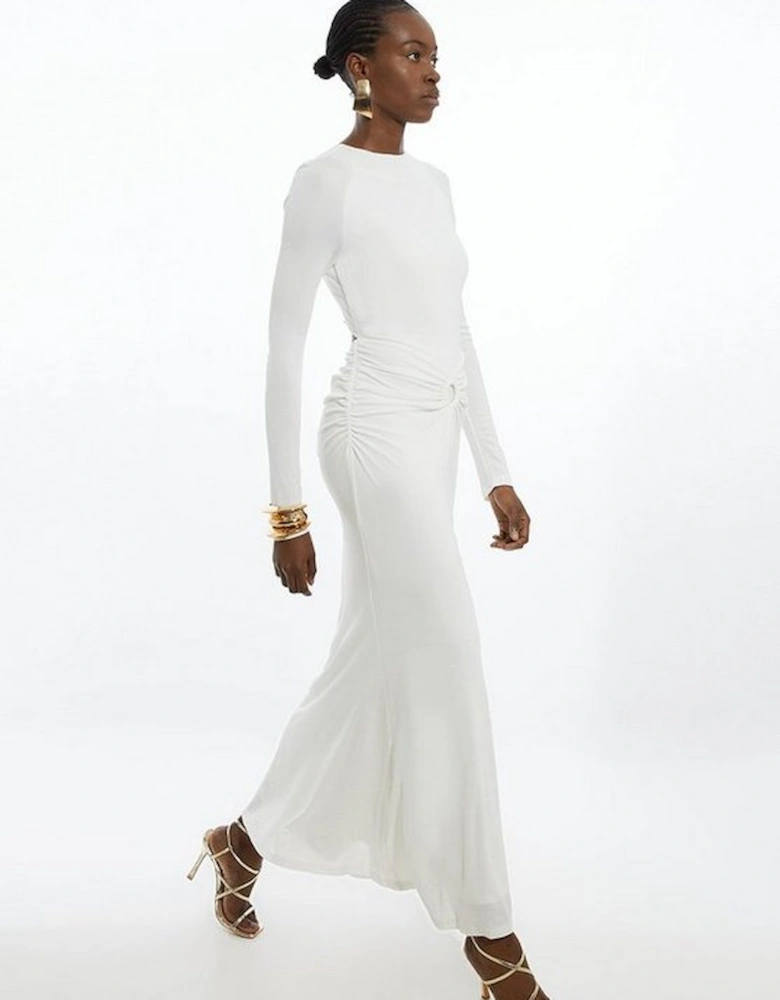 Premium Stretch Crepe Jersey Maxi Dress