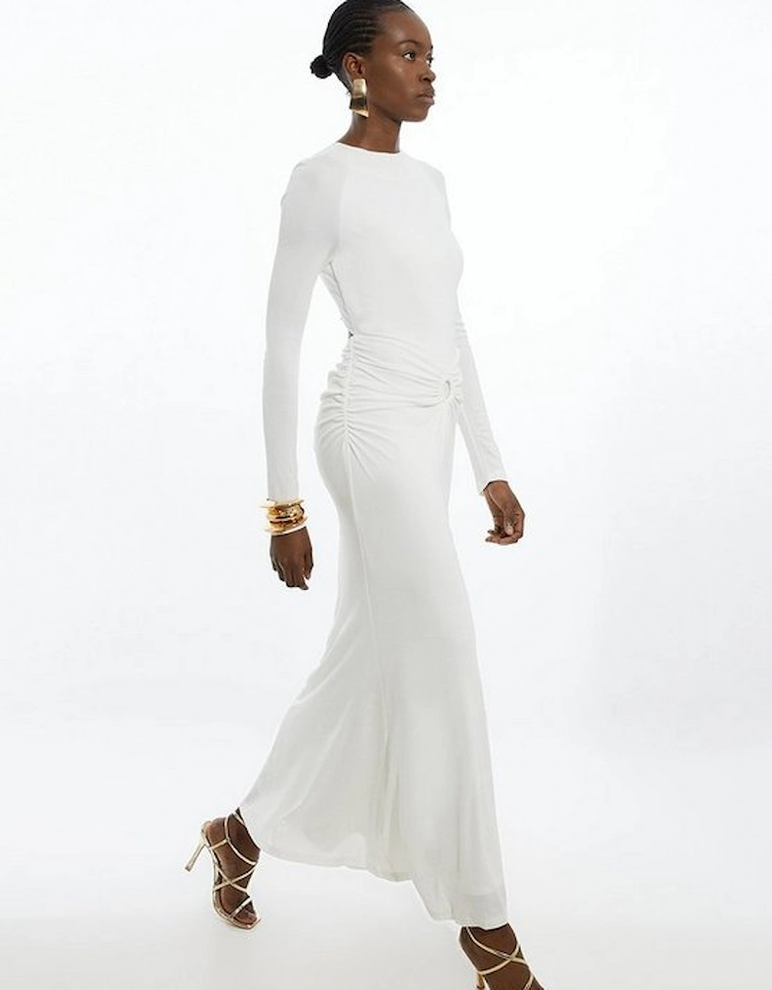 Premium Stretch Crepe Jersey Maxi Dress