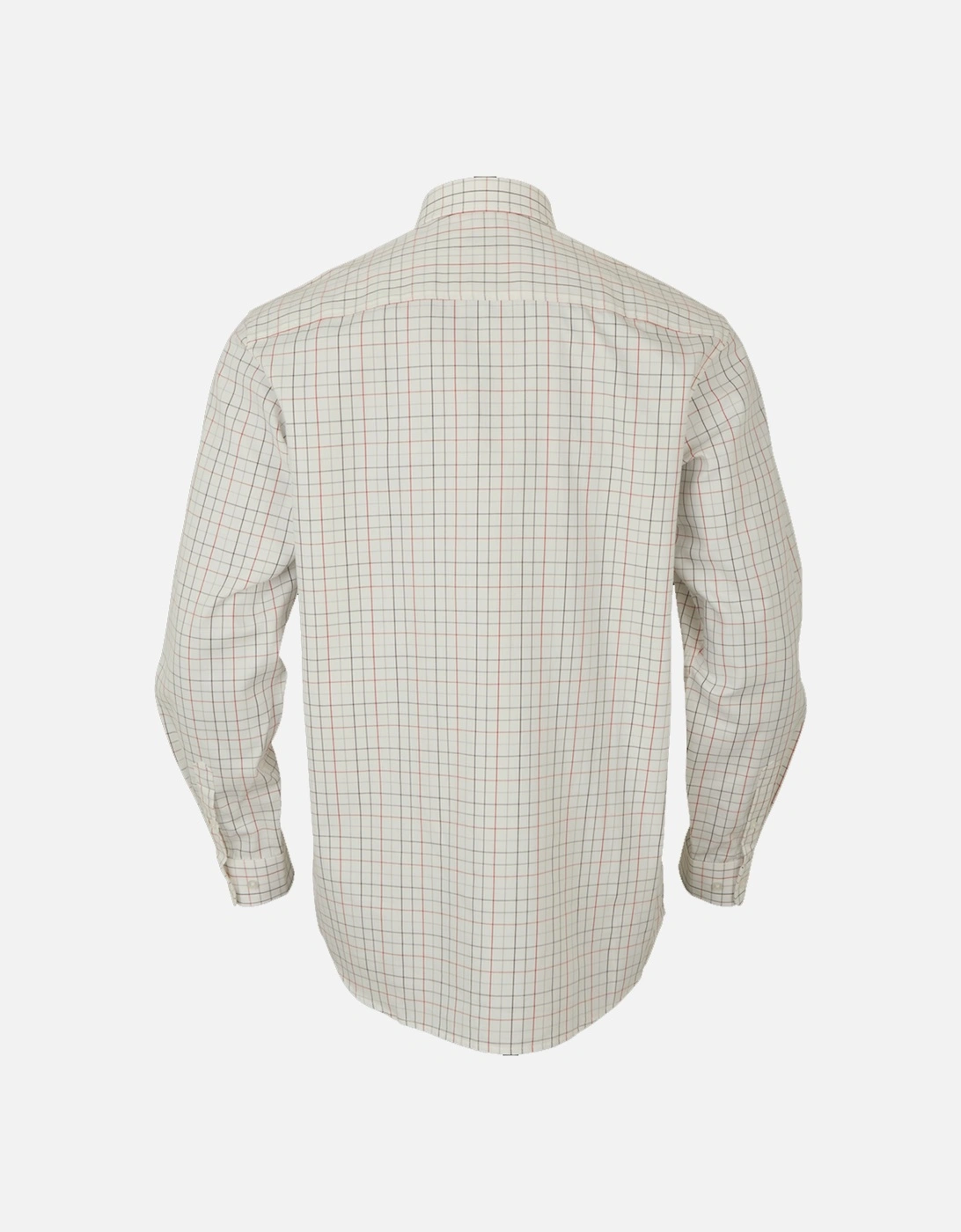 Härkila Men's Allerston Long Sleeve Shirt Bloodstone Red/White