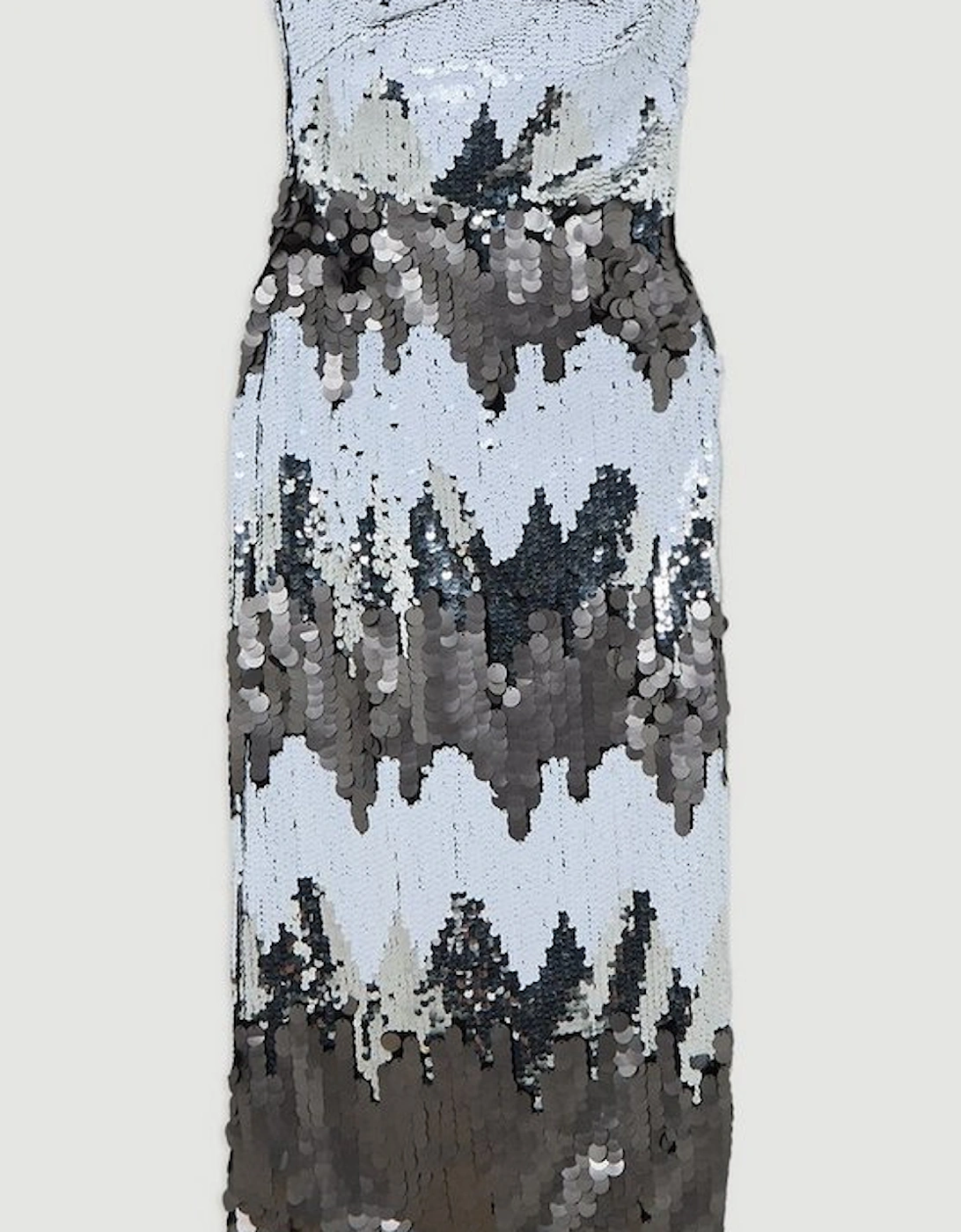 Disc Sequin Bandeau Woven Midi Dress