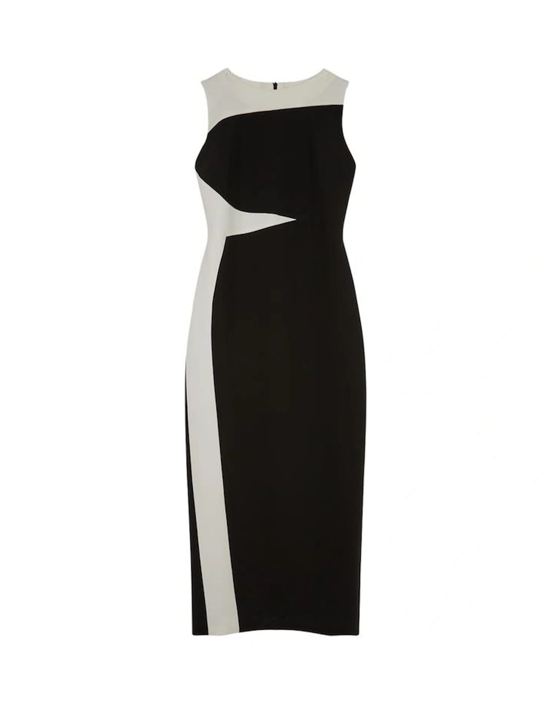 Clean Tailored Colour Block Pencil Midi Dress