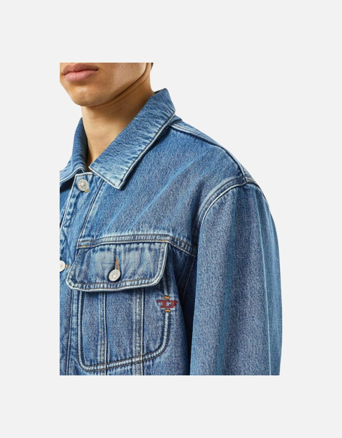 D-Riley Mens Trucker Jacket Long Sleeve Relaxed Fit