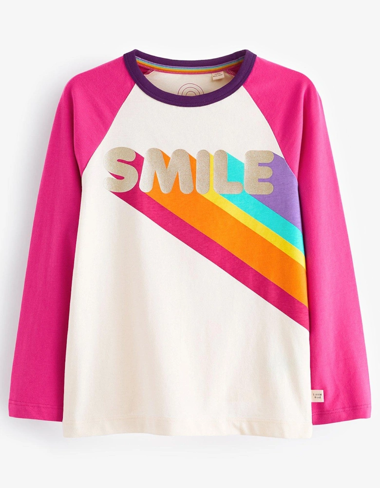 Smile Logo Long Sleeve T-Shirt - Pink