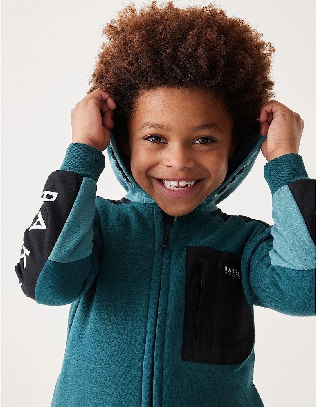 Older Boys Zip Through Hoodie - Green, 6 of 5