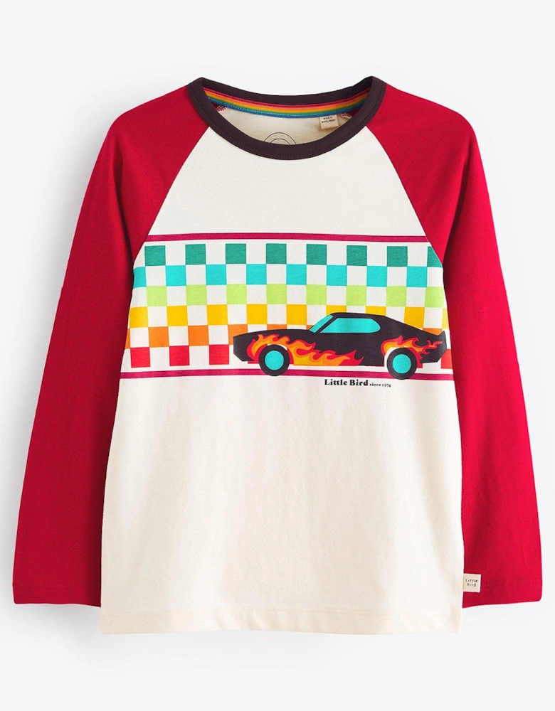 Racing Car Long Sleeve T-Shirt - Red