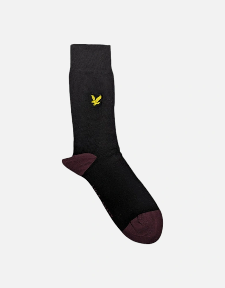 Kenndey Mens Socks 3 Pack Black Cotton Work Sport Boot Socks 7-11