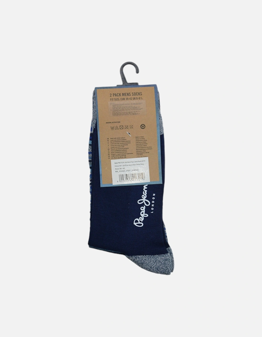 PEPE JEANS Mens Socks Boots Workwear 2 Pack Cotton Sports Crew Sock GIFT 6 - 8.5