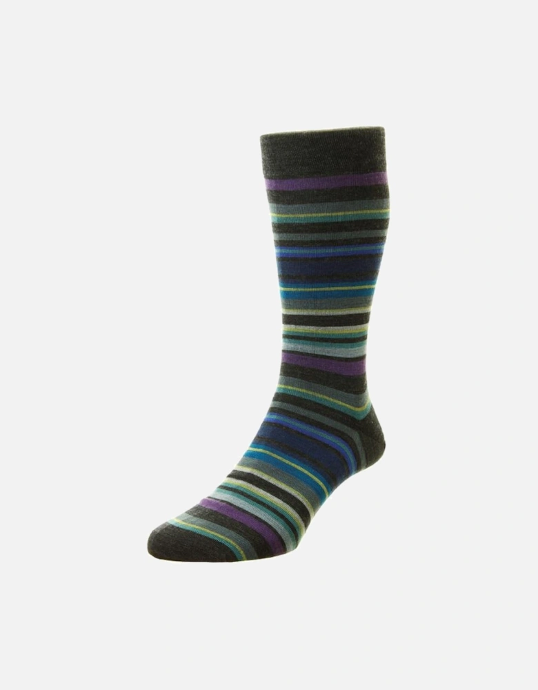 Men's Quakers All Over Stripe Sock