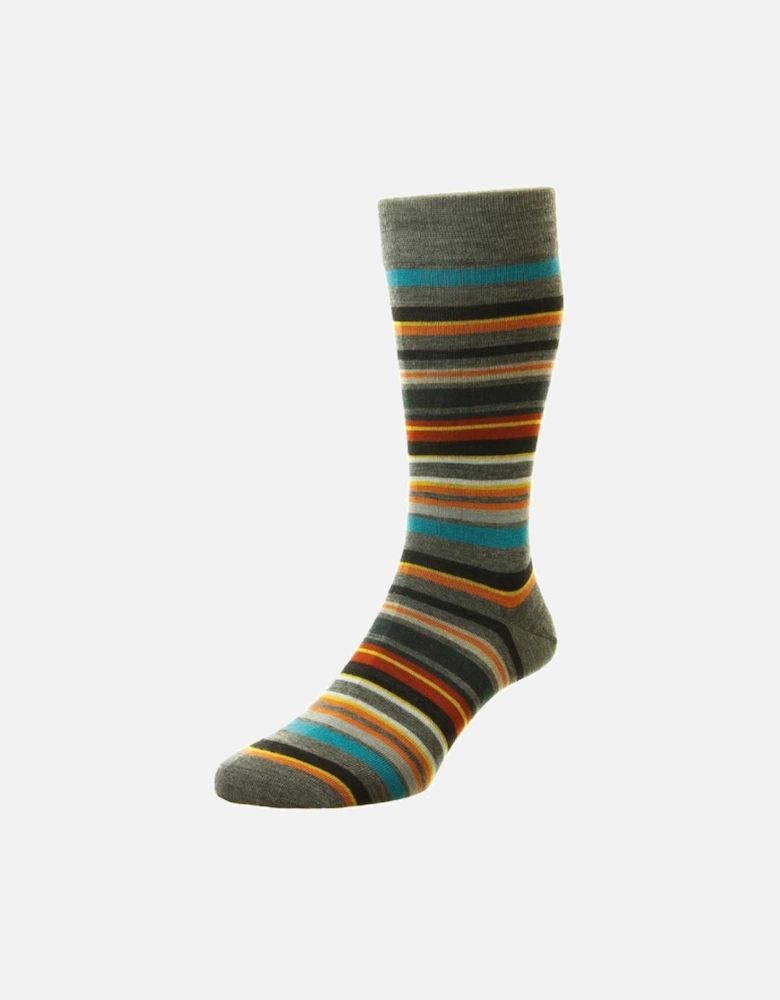 Men's Quakers All Over Stripe Sock