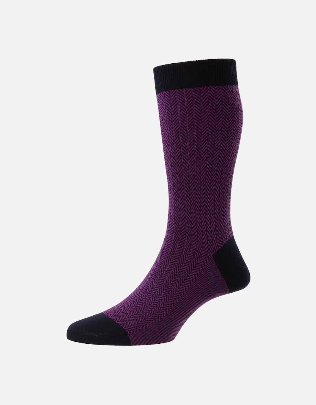 Men's Fabian Herringbone Sock, 2 of 1