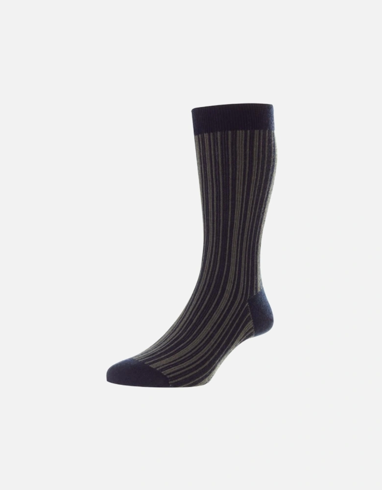 Men's Marsden Vertical Wool Stripe Sock