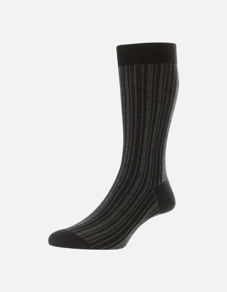 Men's Marsden Vertical Wool Stripe Sock