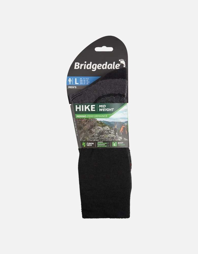 Mens Hike Midweight Merino Performance Walking Socks