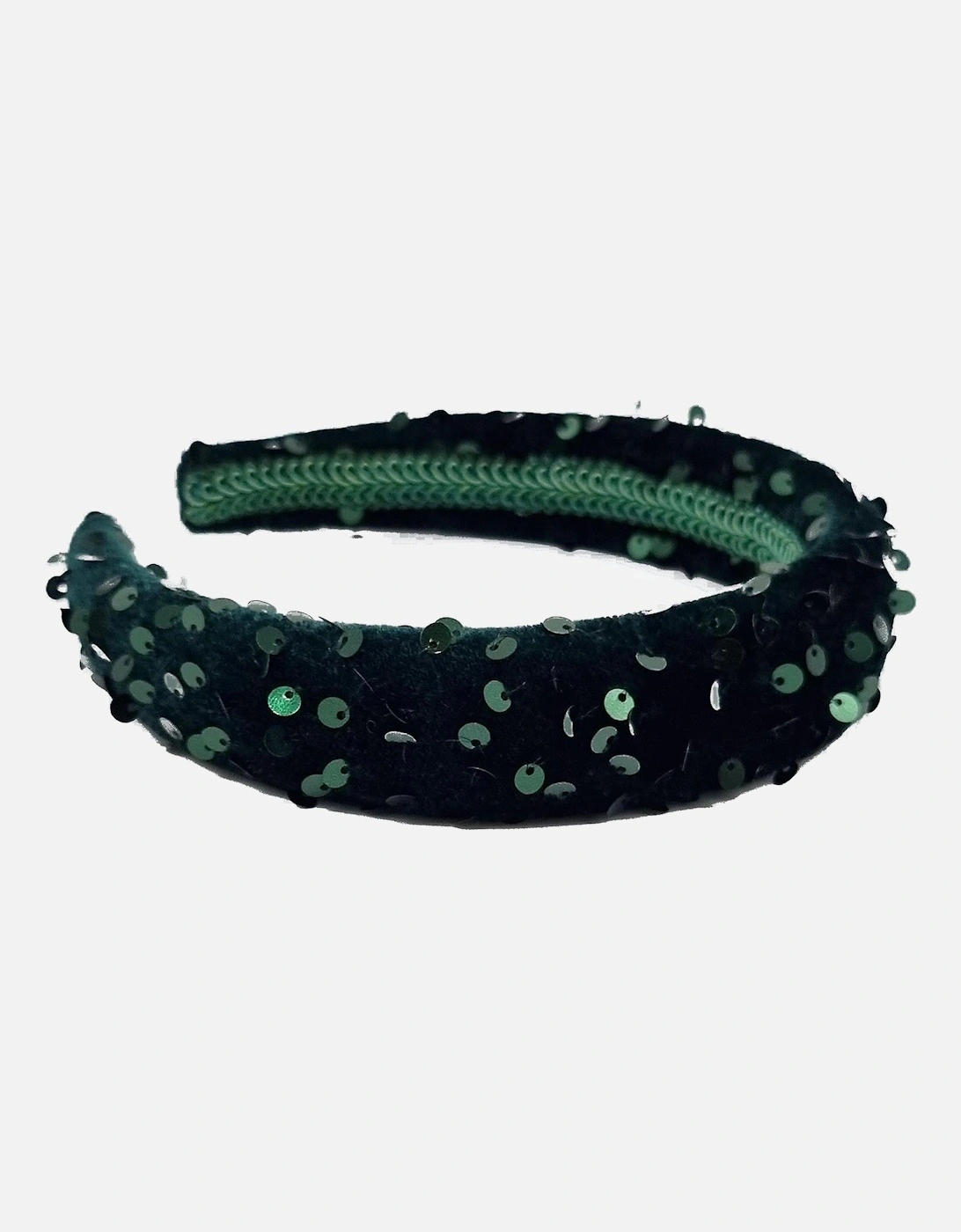 ALBION SEQUIN HEADBAND-GREEN