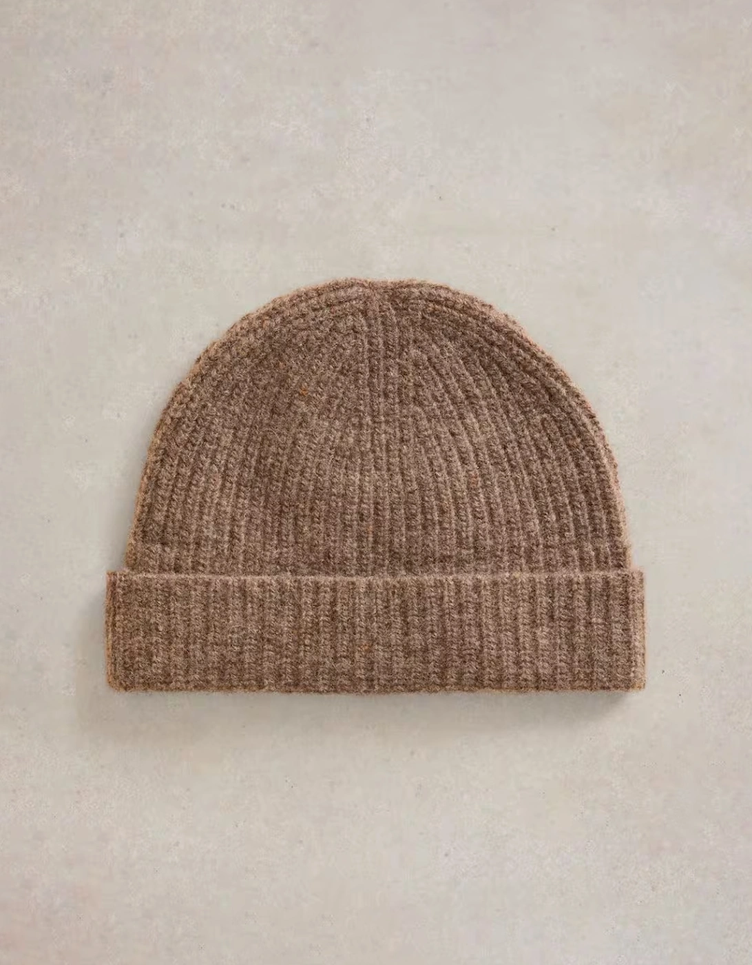 Albie Rib Knit Beanie Mid Brown