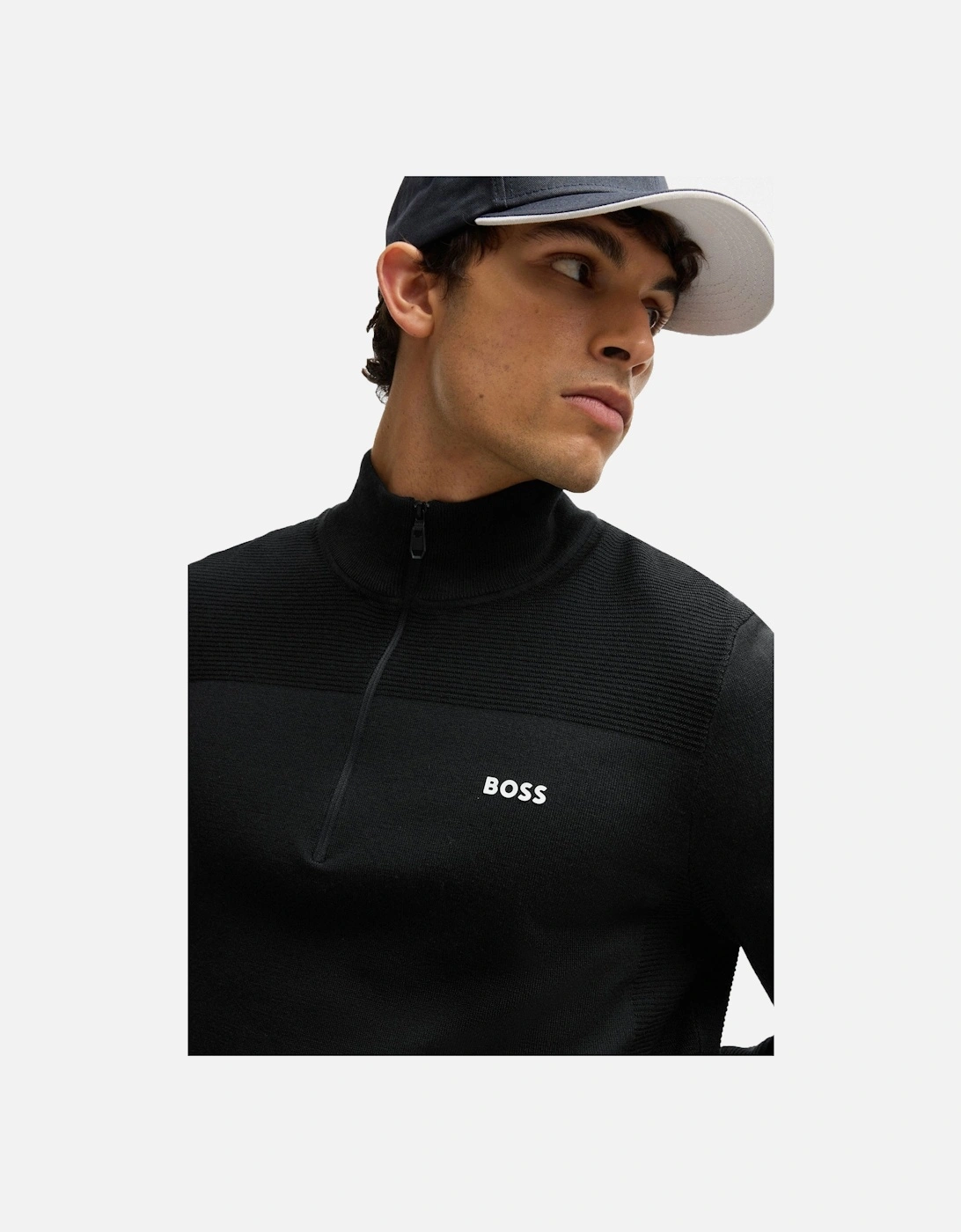 Boss Momentum-x_qz Half Zip Knitwear Dark Blue