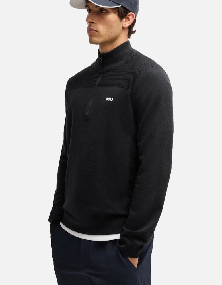 Boss Momentum-x_qz Half Zip Knitwear Dark Blue