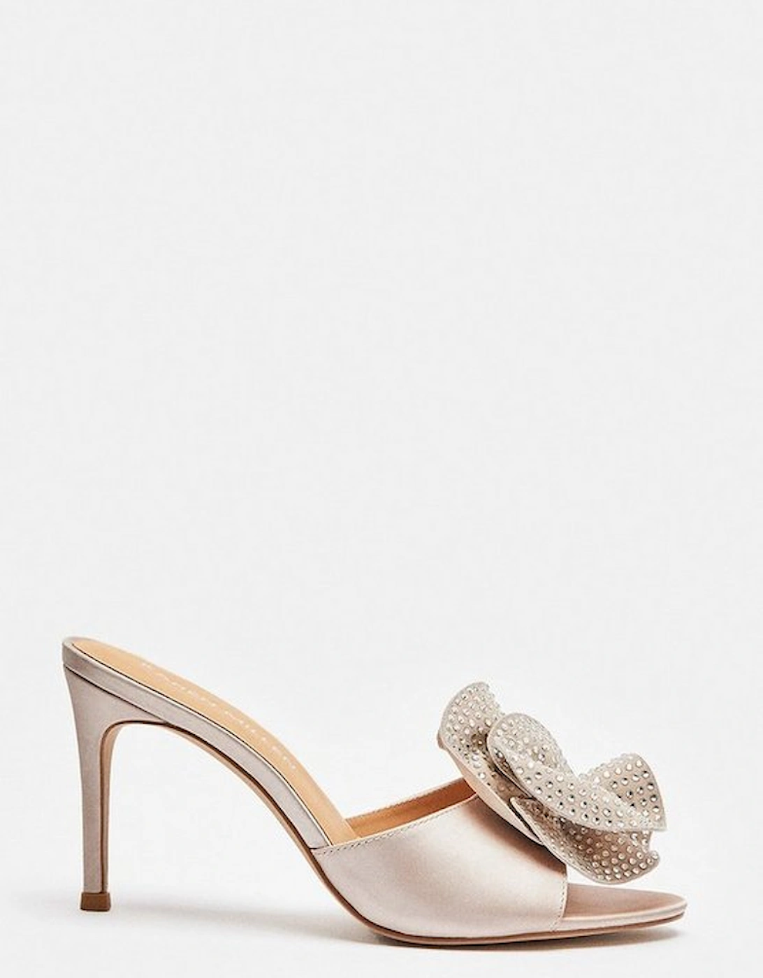 Flower Corsage Stiletto Heel Mule