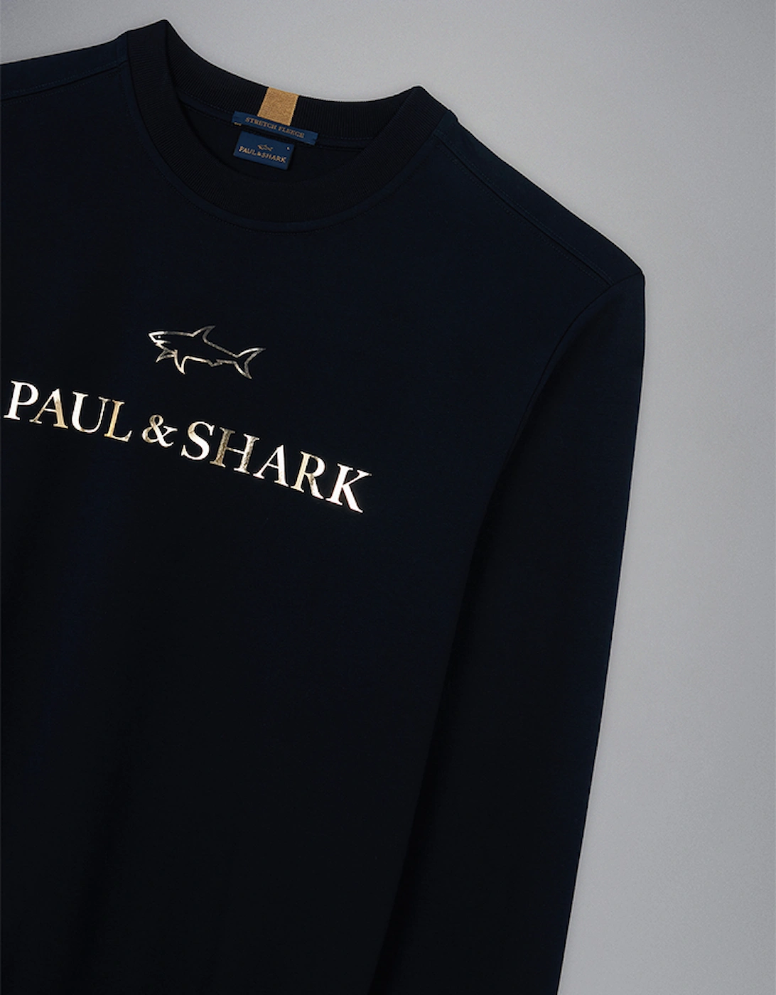 Men's Stretch Cotton Sweatshirt with Printed Logo