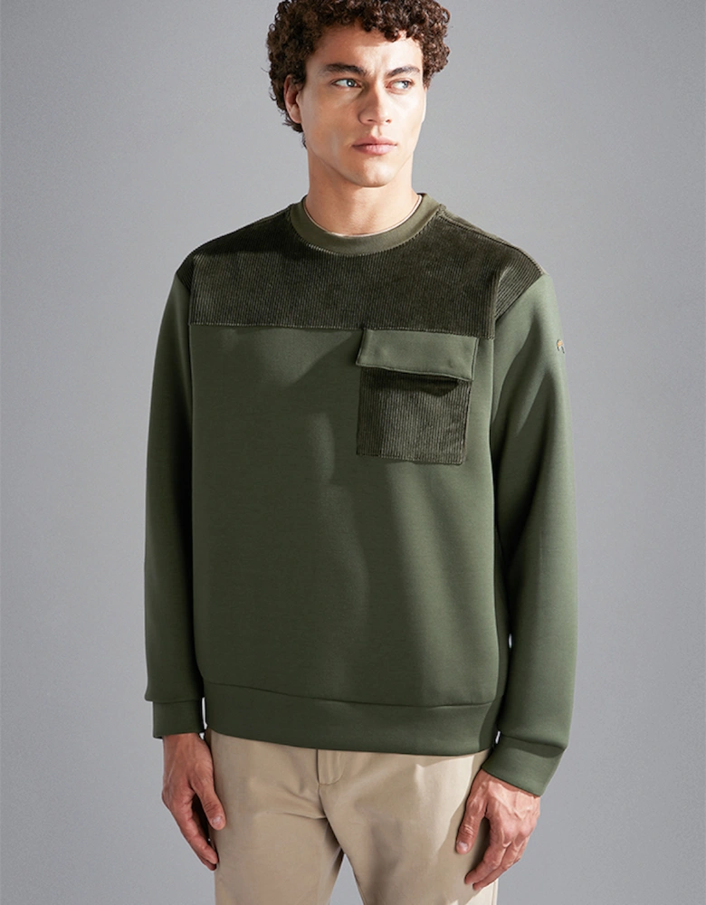 Men's Techno Fleece with Velvet Panel Detailing