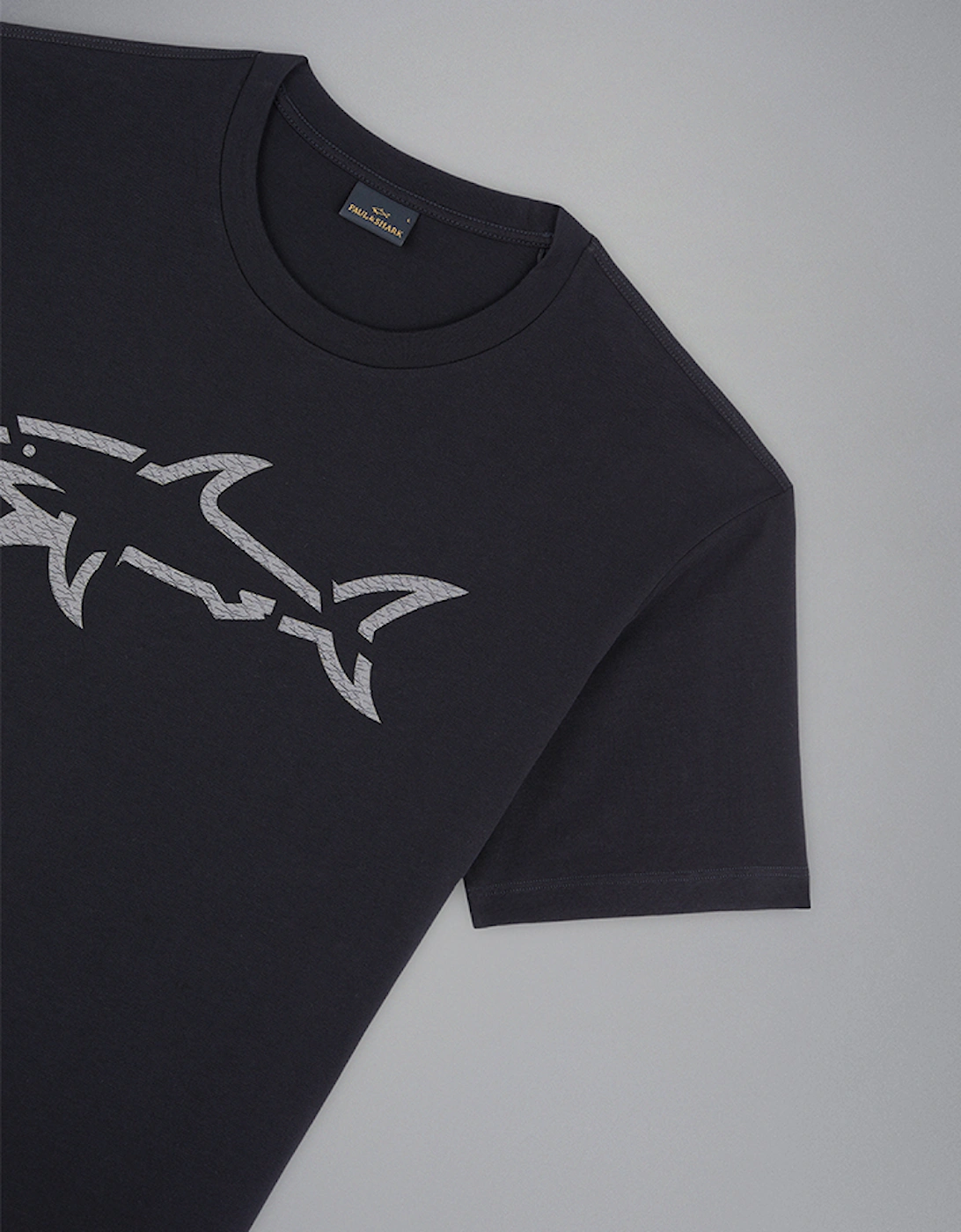 Men's Cotton Jersey T-Shirt with Printed Sharks