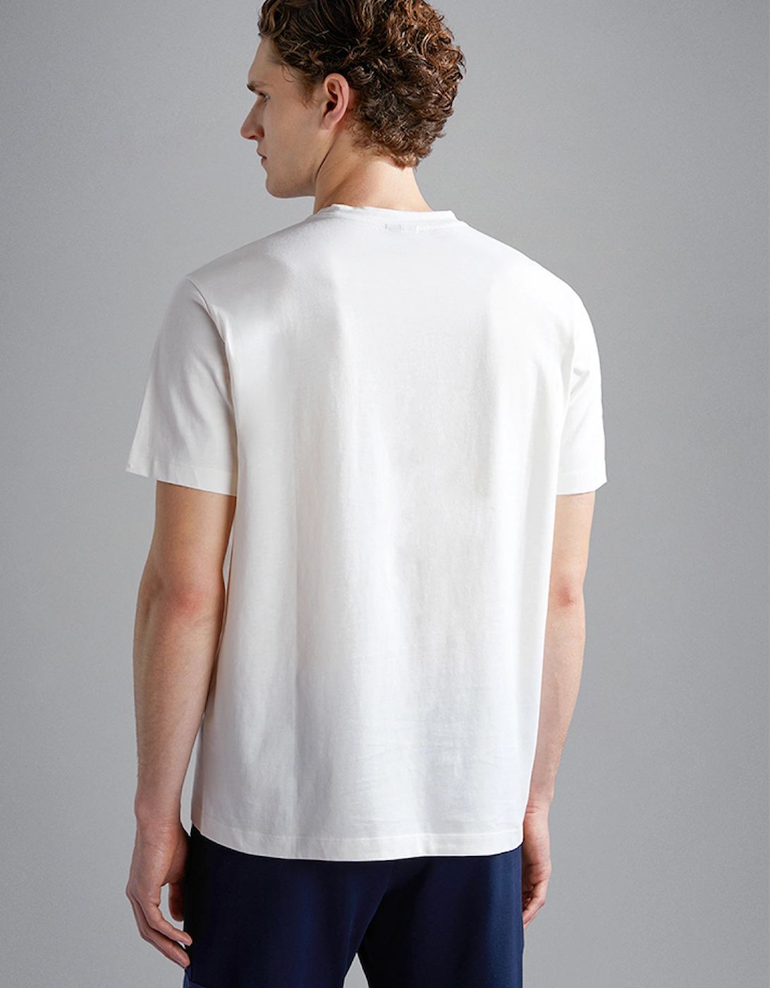 Men's Cotton T-Shirt with Printed Spray