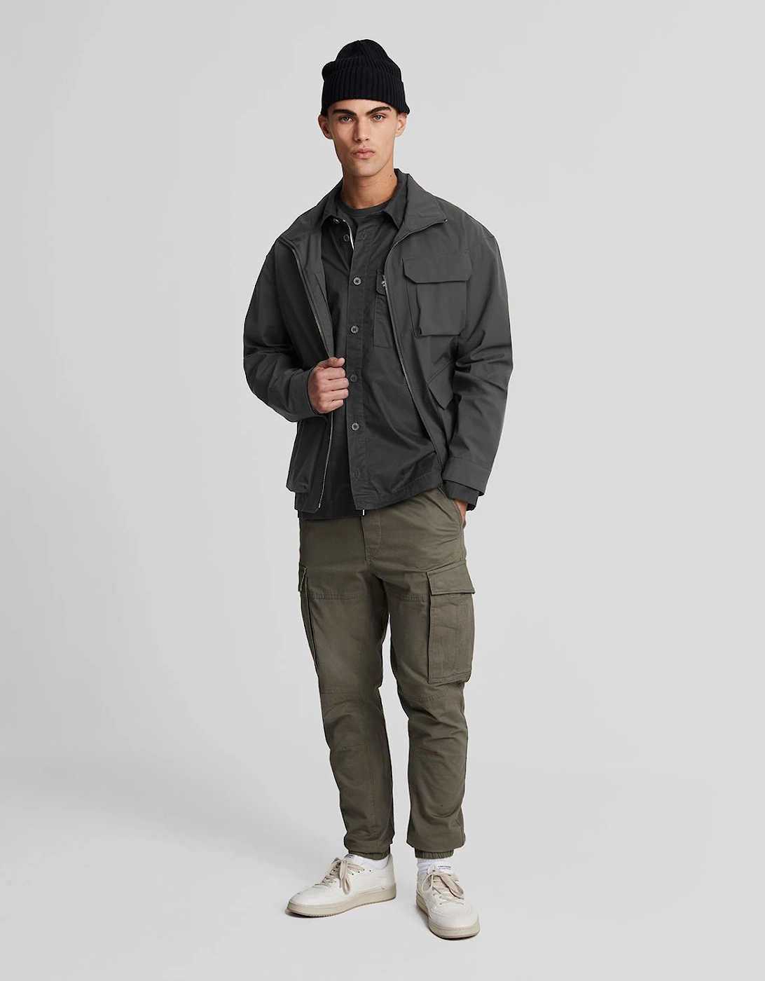 Pleated Pocket Overshirt